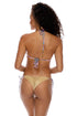 Luli Fama Pinkin' About You Seamless Reversible Wavy Ruched Back Tie Side Bottom